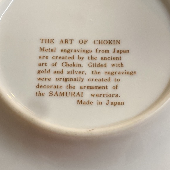 The art of chokin Peacock Plate. Japan - Picture 2 of 4